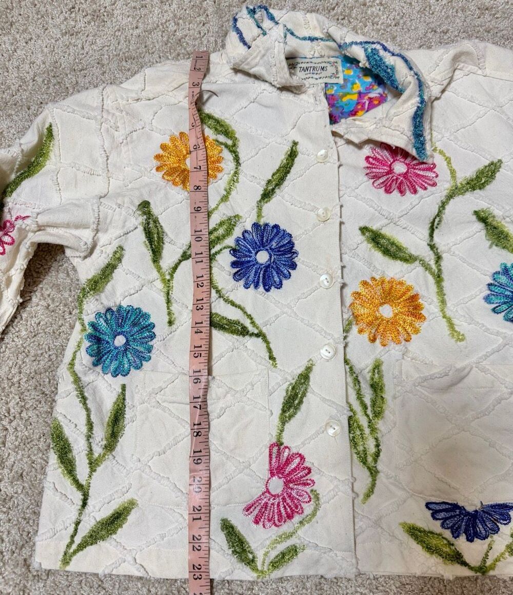 Tantrums Boho Embroidered Floral Textured Jacket - Picture 8 of 8